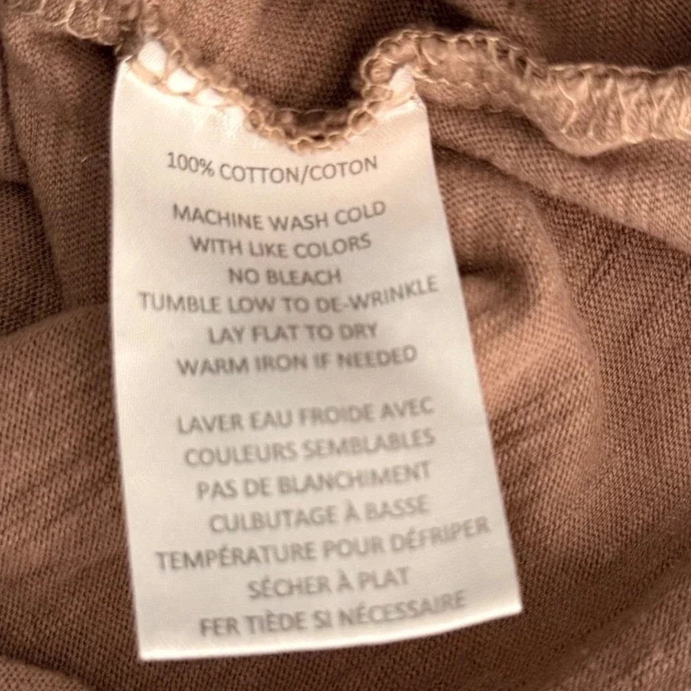 Robert Barakett Mens L Kamloops T Shirt Brown Slub Cotton Crew Neck RB11071 GUC